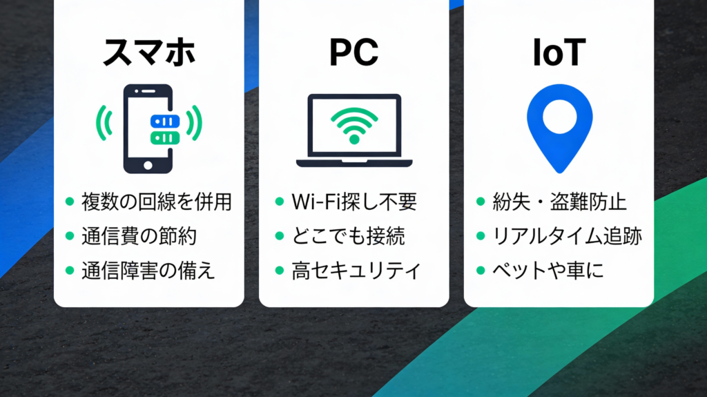 eSIMにおすすめの活用事例3パターン